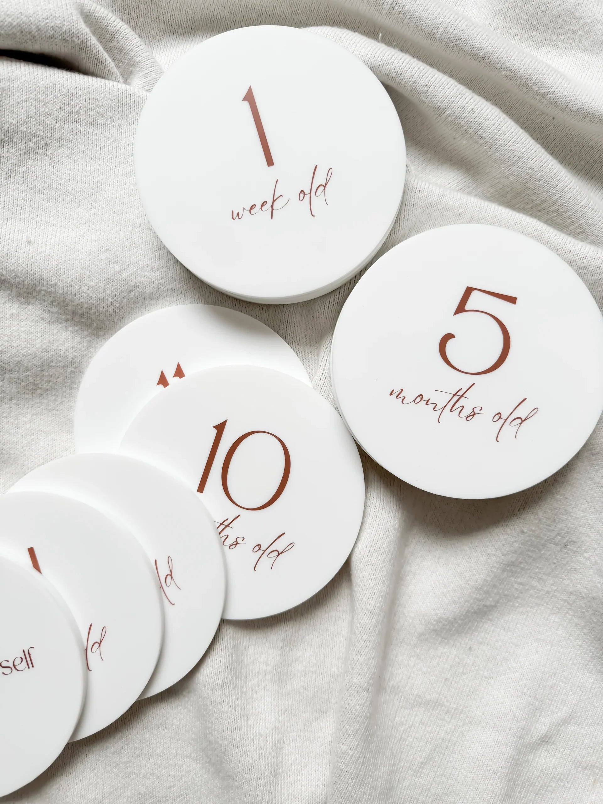 Ivory Silicone Milestone Set